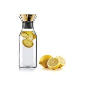 Eva Solo Jarra Nevera con Tapa Basculante, Vidrio Borosilicato, Acero Inoxidable, Latón 1L