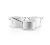 Eva Solo Juego de ollas cerámicas Eva Trio White Line Slip-Let. 3 piezas Acero inoxidable