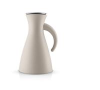 Eva Trio Jarra al vacío de 0,5 L, sin goteo, arena | Collar de acero inoxidable 90% reciclado, a prueba de fugas cuando está horizontal, sostiene dos tazas, base estable