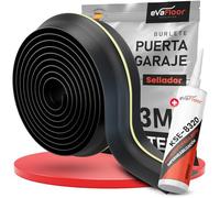 EVAFLOOR® Burlete Puerta Garaje 3M | Evita Agua, Polvo y Frío - Instalación Sencilla | Goma Puerta Garaje | Incluye Silicona para EDPM (3 m)