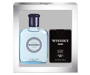 EvaflorParis Whisky Vintage - Estuche de regalo Eau de Toilette 100 ml + perfume de viaje vaporizador para hombre 20 ml