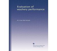 Evaluation of washery performance