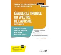 Evaluer le trouble du spectre de l'autisme chez l'adulte: ADOS-2, ADI-R, WAIS-4, BECS-A, ESA, GSQ, ECPSI-IS, ToMI…