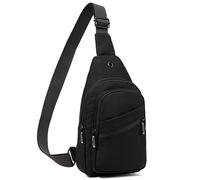 EVANCARY Bolso bandolera pequeño para mujer, a la moda, mochila casual para viajes, senderismo, Negro oscuro, Mochila bandolera