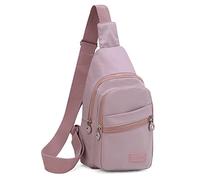 EVANCARY Mochila cruzada pequeña para mujeres y hombres, múltiples bolsillos, mochila cruzada para viajes, senderismo, Rosa Púrpura, Mochilas Sling