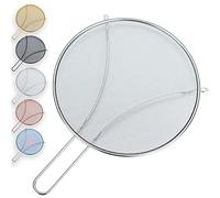 Evanda Pantalla de Salpicaduras de 30 cm para cocinar, Malla Fina de Acero Inoxidable para sartén, Protector de Grasa para sartén para Detener Salpicaduras de Aceite Caliente, Tapa de cocción Segura