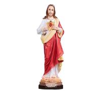 EVANEM Adorno De La Estatua del Sagrado Corazón De Jesús, For El Sagrado Corazón del Señor Y El Corazón De La Virgen María, Estatua De Decoración Familiar De Resina Cruzada(60cm)