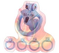 EVANEM Jaula de Entrenamiento de Resina para Hombres Set de protección invertido negativo-A223 (Azul -Otro Estilo es más rápido, Negativo 4)