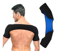 EvAnem Wrap Protector Doble Hombro Soporte, Alivio Lesiones Hombro, Tendinitis, Wrap Protector Hombro Unisex, Hombro Compresión Manga,S