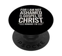 Evangelio de Jesús no avergonzado Romanos 1:16 Cristiano PopSockets PopGrip Adhesivo