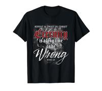 Evangelism Faith Gospel: Eternity is a Long Time to Be Wrong Camiseta gráfica económica, Hombre, Negro, S
