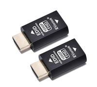 EVanlak 3ª generación Hdmi Edid emulador Passthrough eliminado Emulador Adaptador Funciona con Mac Thunderbolt a HDMI Switches/Extender/Receptor AV/Divisores de Video -1920X1080@59hz-2pack