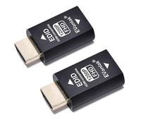 EVanlak 3rd Generrtion Hdmi Edid Emulador Passthrough Dongle Eliminado Emulador Adaptador Funciona con Mac Thunderbolt a HDMI Interruptores Extensor Receptor AV Divisores de video 1920x1200@59hz2pack