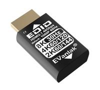 EVanlak 8K 30Hz HDMI Dummy Plug, 4K EDID Emulator Headless Ghost Display Adapter, bidireccional HDMI 2.1, soporta 8K/30Hz, 4K/120Hz, 1440P/144Hz, 1080P/144Hz - Oro (paquete de 1)