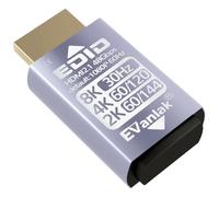 EVanlak Adaptador de emulador Hdmi Passthrough Edid, enchufe simulado, monitor virtual, adaptador de pantalla fantasma sin cabeza, 1080P60Hz a 8K30Hz, 1 paquete