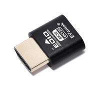 EVanlak Adaptador de enchufe HDMI simulado 8K 30Hz 4K 120Hz - Edid emulador de monitor de alta resolución | Soporta HDMI 2.1, simula ideal para pruebas de GPU, servidores sin cabeza, operaciones de