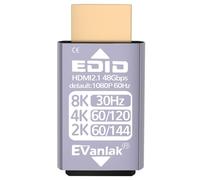 EVanlak DMI Passthrough EDID - Adaptador emulador - Enchufe simulado para monitor virtual sin cabeza, pantalla fantasma sin cabeza, resolución de 1080P a 60Hz a 8K a 30Hz, 1 paquete