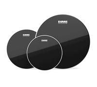 Evans Parches de tambor Black Chrome Set Standard 2 capas negro 12",13",16" (juego de 3)