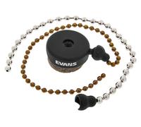 Paquete de platillos Evans - Paquete de dos cadenas Sizzler - Incluye platillo Sizzler, arandela de fieltro, cadena Sizzle de sonido grande, cadena Sizzle suave pequeña