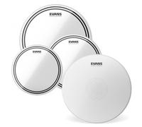 Evans EC2 Clear Tom Pack 10 12 14 & 14" Heavyweight Snare Head