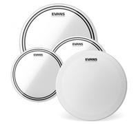Evans EC2 Clear Tom Pack 10 12 14 Heads & 14" HDD Snare Head