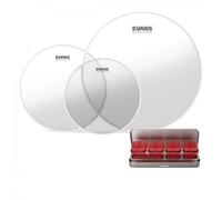 Evans G2 Clear Fusion Tom Pack 10 12 14 Heads & EQ PODS Pack