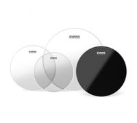 Evans G2 Clear Tom Pack 10 12 16" & Hydraulic Black Snare 14"