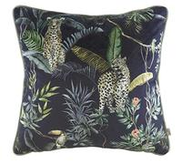 Evans Lichfield Amortiguador de la Cubierta Leopardo de la Selva, Terciopelo, Gasolina, 43 x 43cm