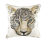 Evans Lichfield Funda de cojín Safari Leopard, Blanco, 43 x 43 cm