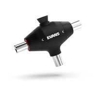 Evans Llave de tambor con cordón - Llave de tambor totalmente mecánica de tres cabezales - Llaves para afinar tambores - Accesorios de batería - Regalos para bateristas