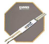 Evans RF6D RF-6D Practice Pad - Almohadilla de práctica (doble cara, 1 par)