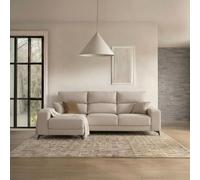Evans sofá chaise longue izquierda 4 plazas beige con almacenaje