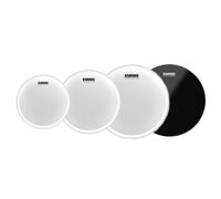 Evans UV2 Coated Fusion Tom Pack 10" 12" 14" Heads & Hydraulic Black Snare 14"