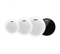 Evans UV2 Coated Standard Tom Pack 12" 13" 16" Heads & Hydraulic Black Snare 14"