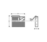 PRASCO OLV372 Evaporador, aire acondicionado