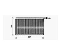Evaporador, aire acondicionado HIGHWAY AUTOMOTIVE 41011004HW