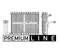 Evaporador, aire acondicionado MAHLE AE 104 000P