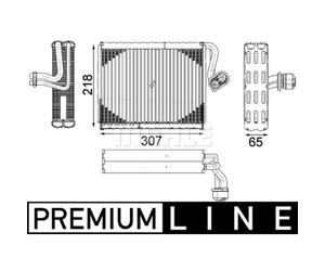 Evaporador, aire acondicionado MAHLE AE 122 000P