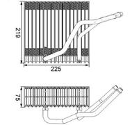 Evaporador, aire acondicionado MAHLE AE 38 000S para AUDI A3 (8L1) 1.6 1996-2003