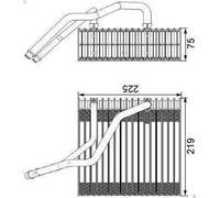 Evaporador, aire acondicionado MAHLE AE 38 000S para AUDI A3 (8L1) 1.6 2000-2003