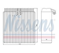 Evaporador, aire acondicionado NISSENS 92107