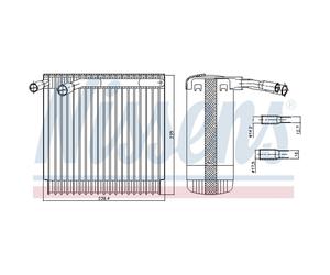 Evaporador, aire acondicionado NISSENS 92129