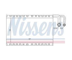 Evaporador, aire acondicionado NISSENS 92235