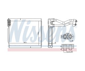 Evaporador, aire acondicionado NISSENS 92380