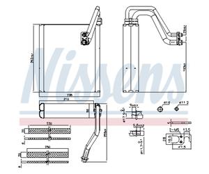Evaporador, aire acondicionado NISSENS 92427