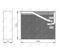 Evaporador del aire acondicionado 36081 NRF para OPEL ASTRA H Station Wagon