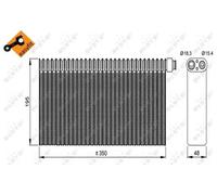 NRF 36148 Evaporador De Aire Acondicionado De Aluminio Sin Conector De Tubo