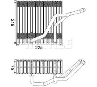 Evaporador del aire acondicionado AE 38 000S MAHLE para AUDI SKODA VW SEAT
