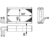 Evaporador del aire acondicionado AE 68 000P MAHLE para BMW ALPINA