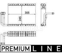 MAHLE Aftermarket Evaporador, aire acondicionado para BMW: Série 5, M6, Série 7, Série 6, M5 & ALPINA: B5, B6, D5, B7 (Ref: AE 88 000P)